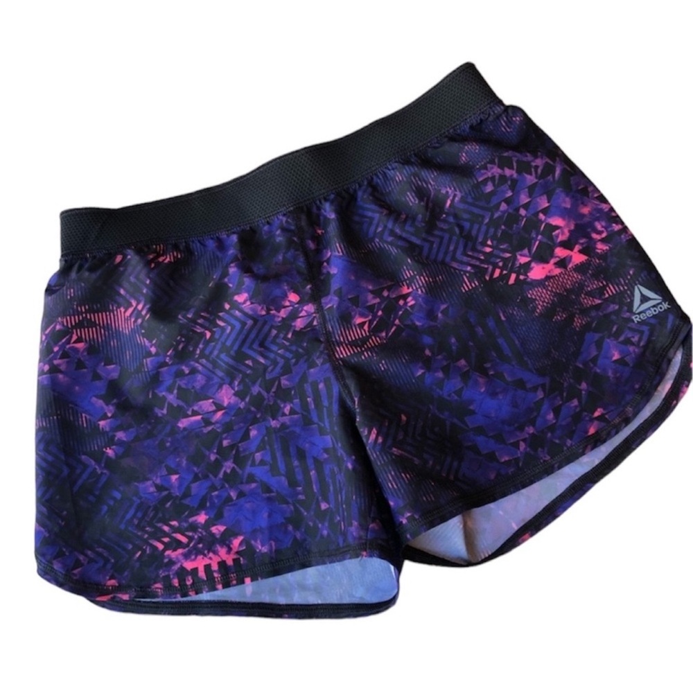 Reebok Athletic Running Shorts Geo Print Girls Size Large (14/16)